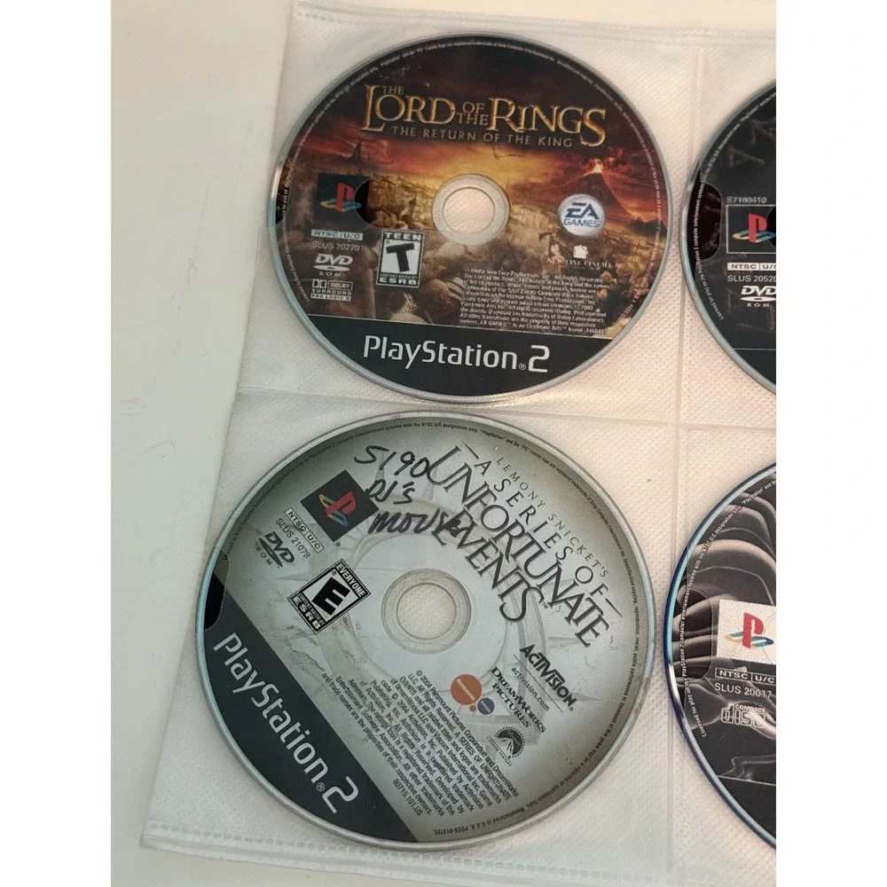 Lot of 4 PlayStation Games (PS2) Various Titles- Disc Only, Untested